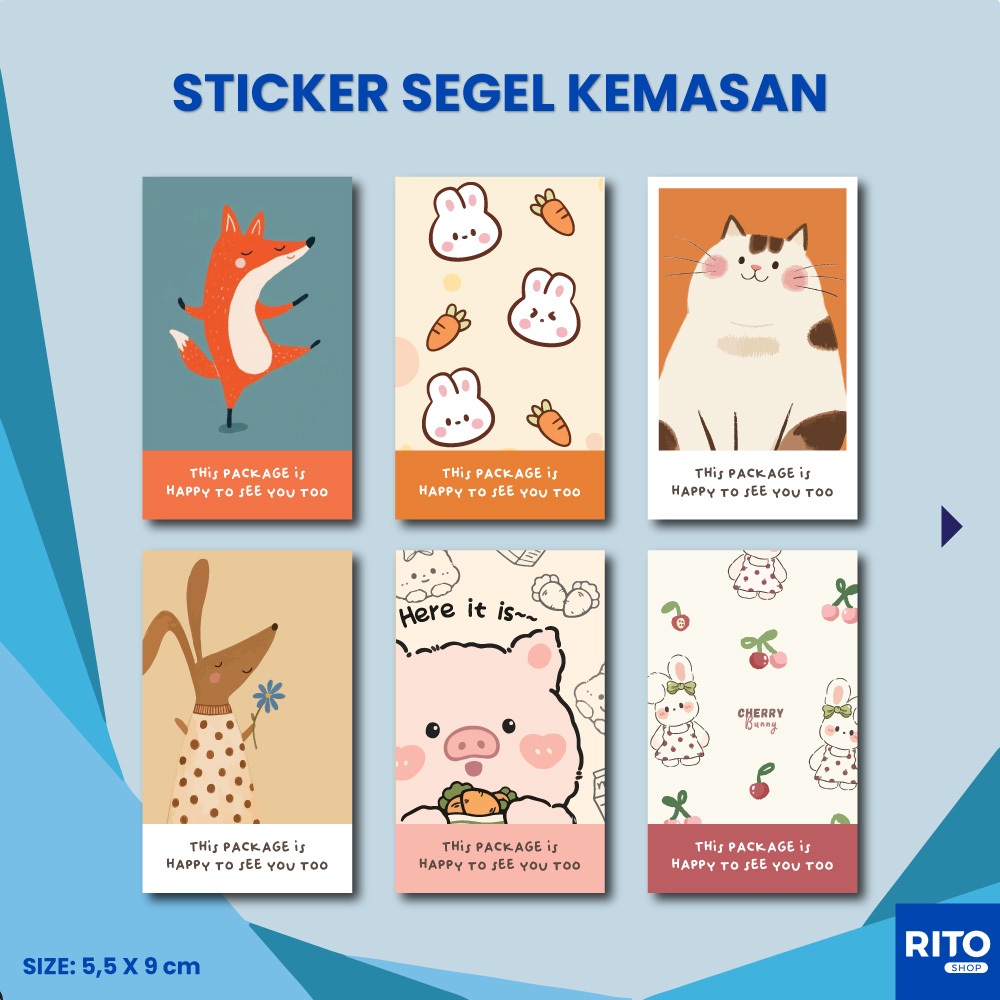 Sticker Segel Kemasan Packaging Stiker Lucu Sticker Online Shop Sticker Seal Box