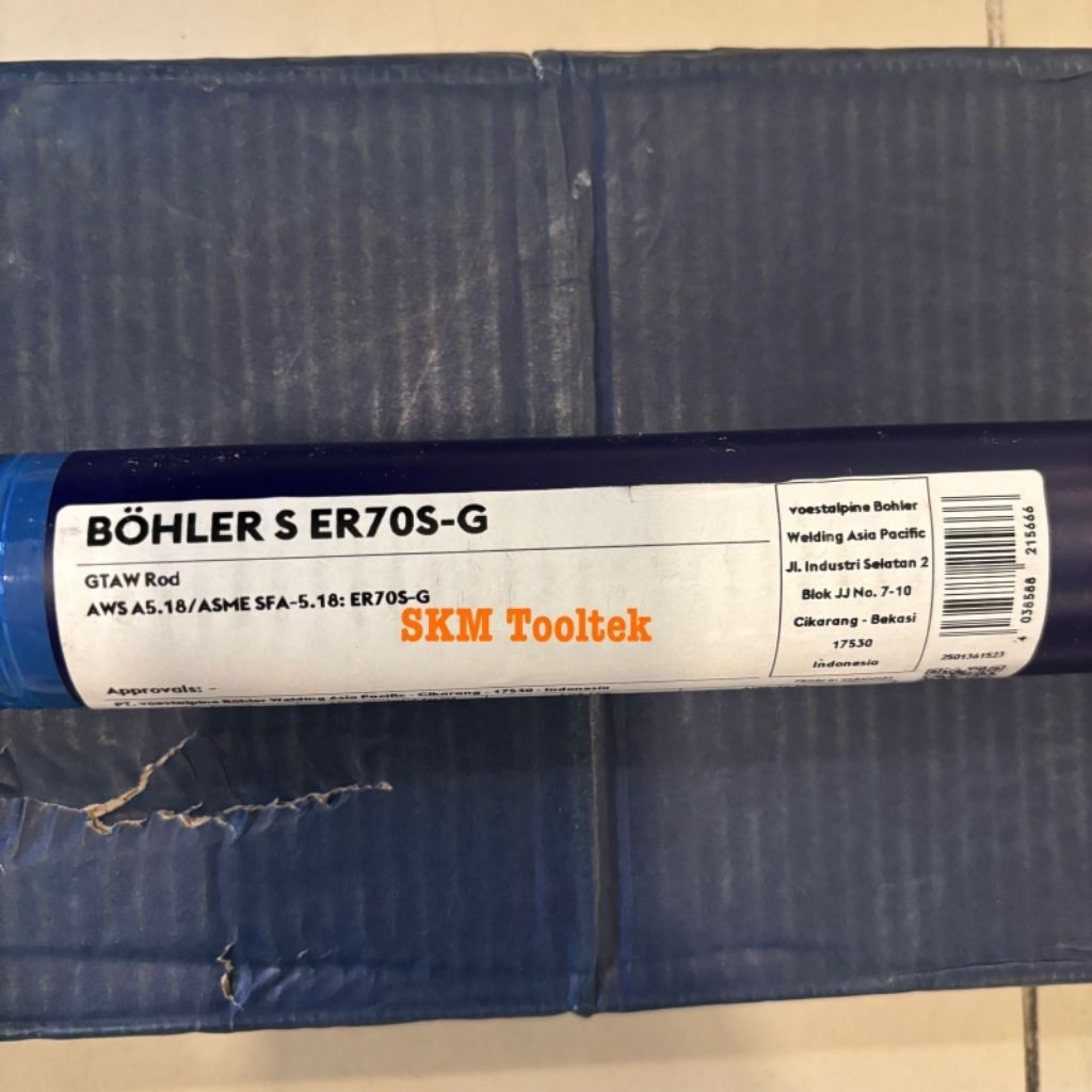 Kawat Las Argon Bohler S ER70S-G 1.6MM x 1000MM AWS A5. 18/ASME SFA-5. 18 ER70S-G ( Setara TGS-50 Ko
