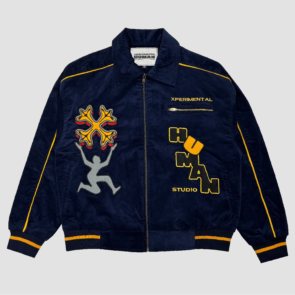XHUMAN VARSITY JACKET BOXY - VARISCA NAVY BLUE UNISEX