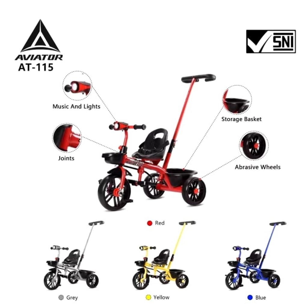 SEPEDA RODA 3 AVIATOR TRICYCLE AT115