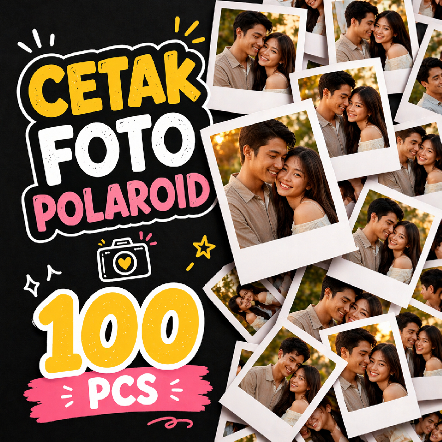 CETAK FOTO POLAROID 2R 100 Pcs + LAMINASI GLOSSY MURAH 2R
