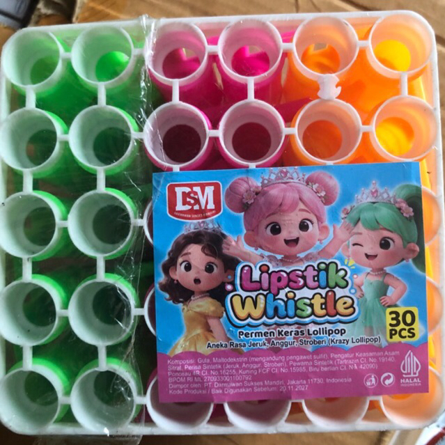 LIPSTIK WHISTLE (Permen Keras Lollipop)