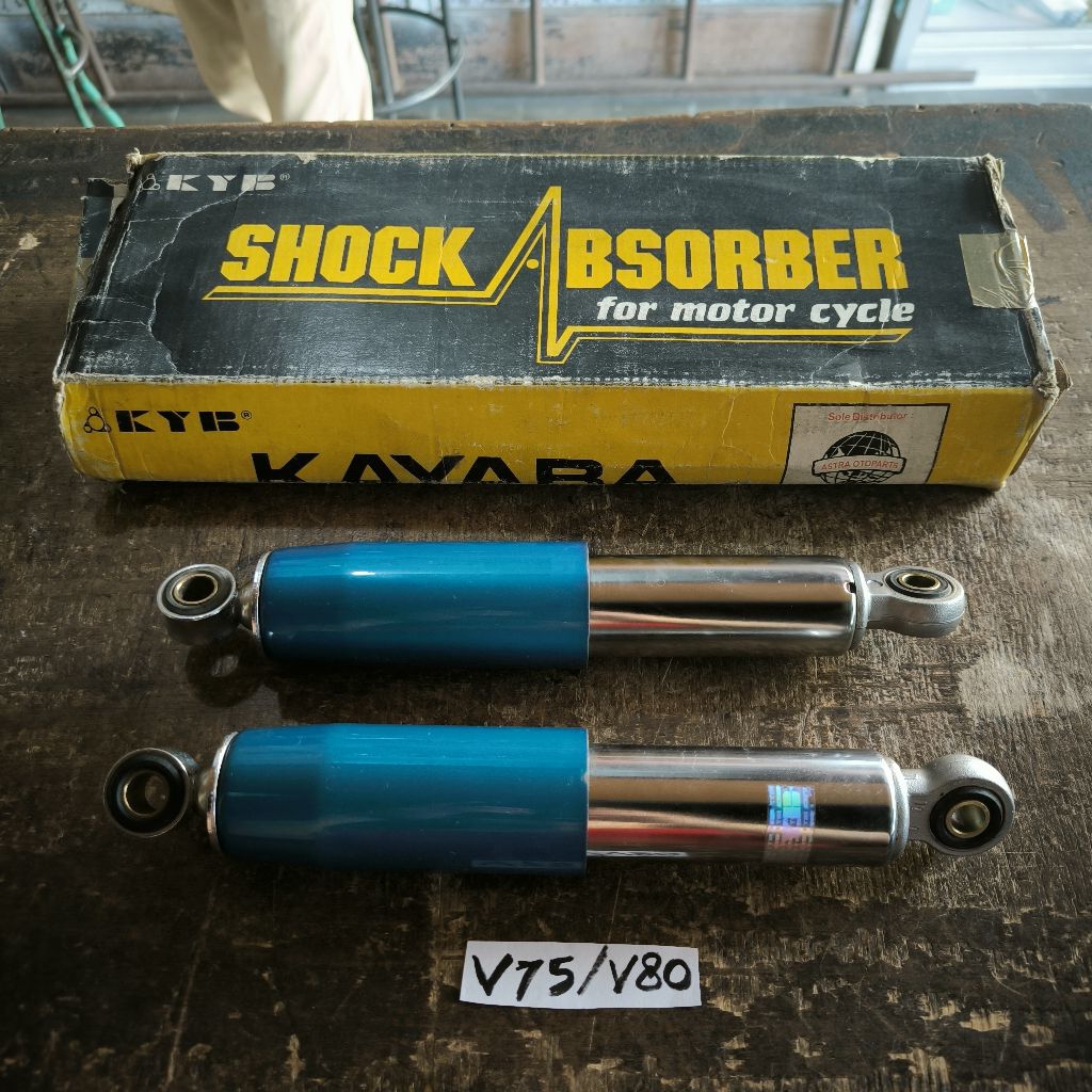 Shock Belakang Yamaha V75 V80 Biru Original Kayaba