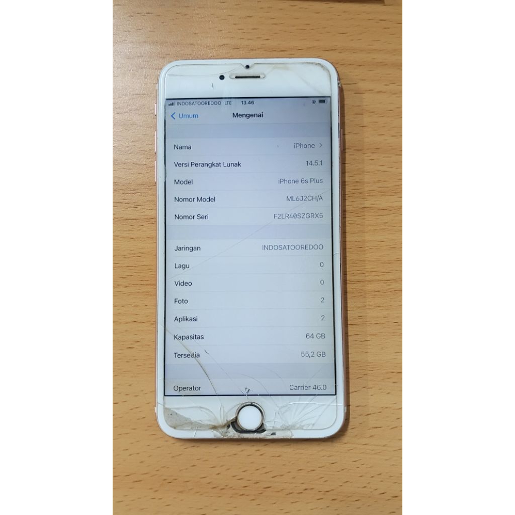 Iphone 6s Plus 64gb Rosegold Normal Second Mulus Sinyal On