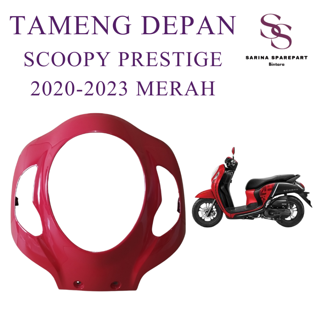 Panel Tameng Dada Depan Scoopy Prestige 2020-2023 Tameng Depan Scoopy Prestige K2F MERAH Tenshi