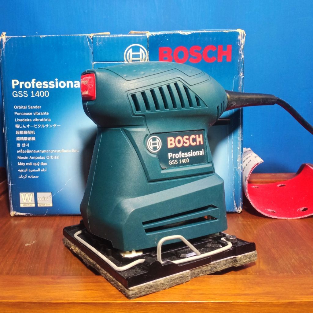 [ BARU ] BOSCH Mesin Orbital Sander Listrik GSS 1400 # preloved bekas second pl used ex like new per