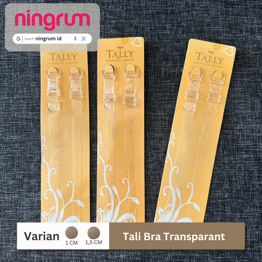 Ningrum - Tali Bra Transparan - Tali Bra Bening - Tali BH Premium merk Tally AB003
