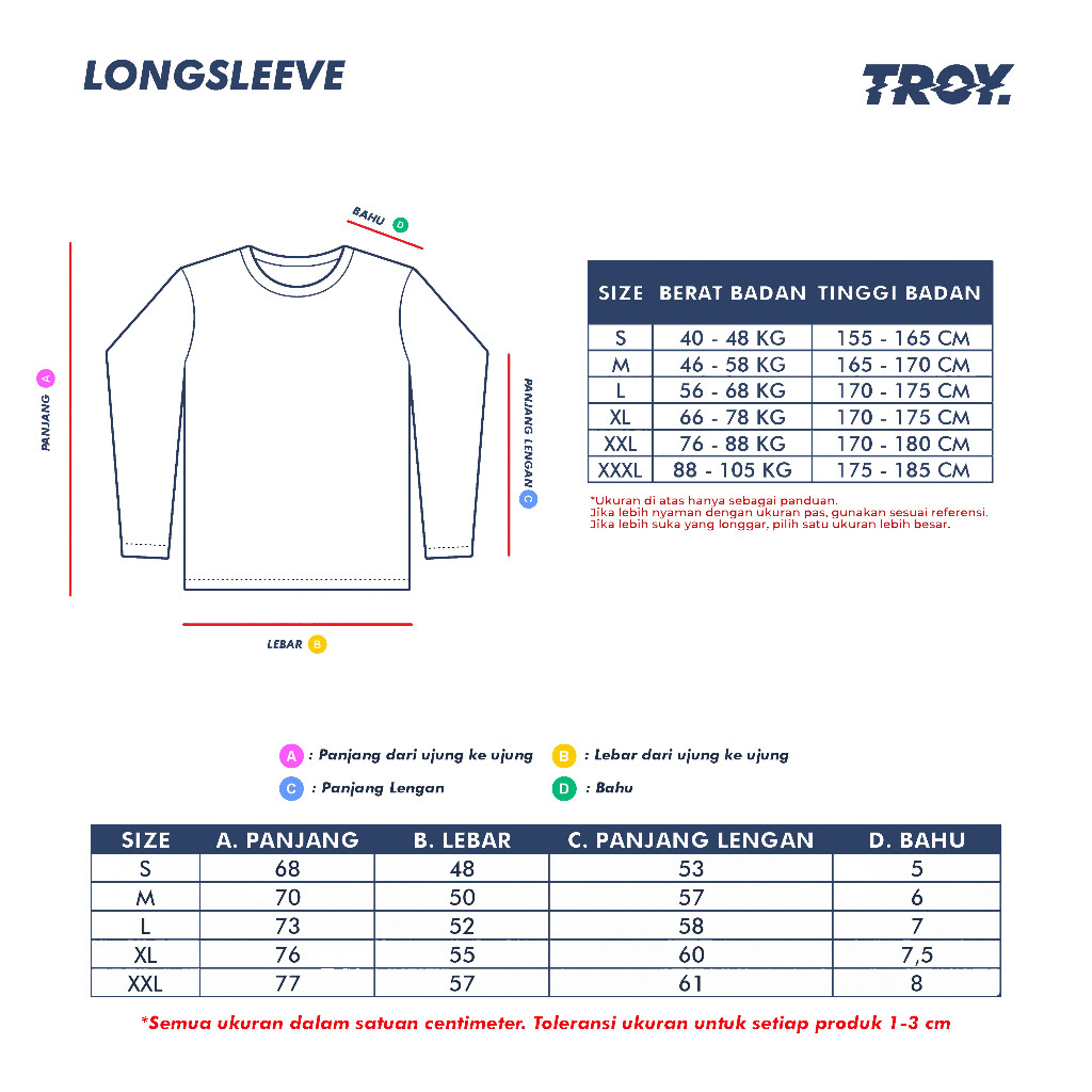 Troy Company Longsleeve Tshirt Black Scooter - Kaos Hitam Lengan Panjang LS 3204
