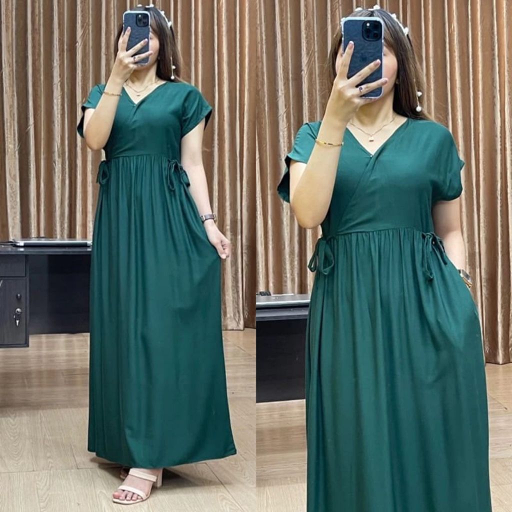 Dress Daster Manohara Bali Polos XL - Bahan Rayon Premium, Nyaman Dipakai, Desain Etnik