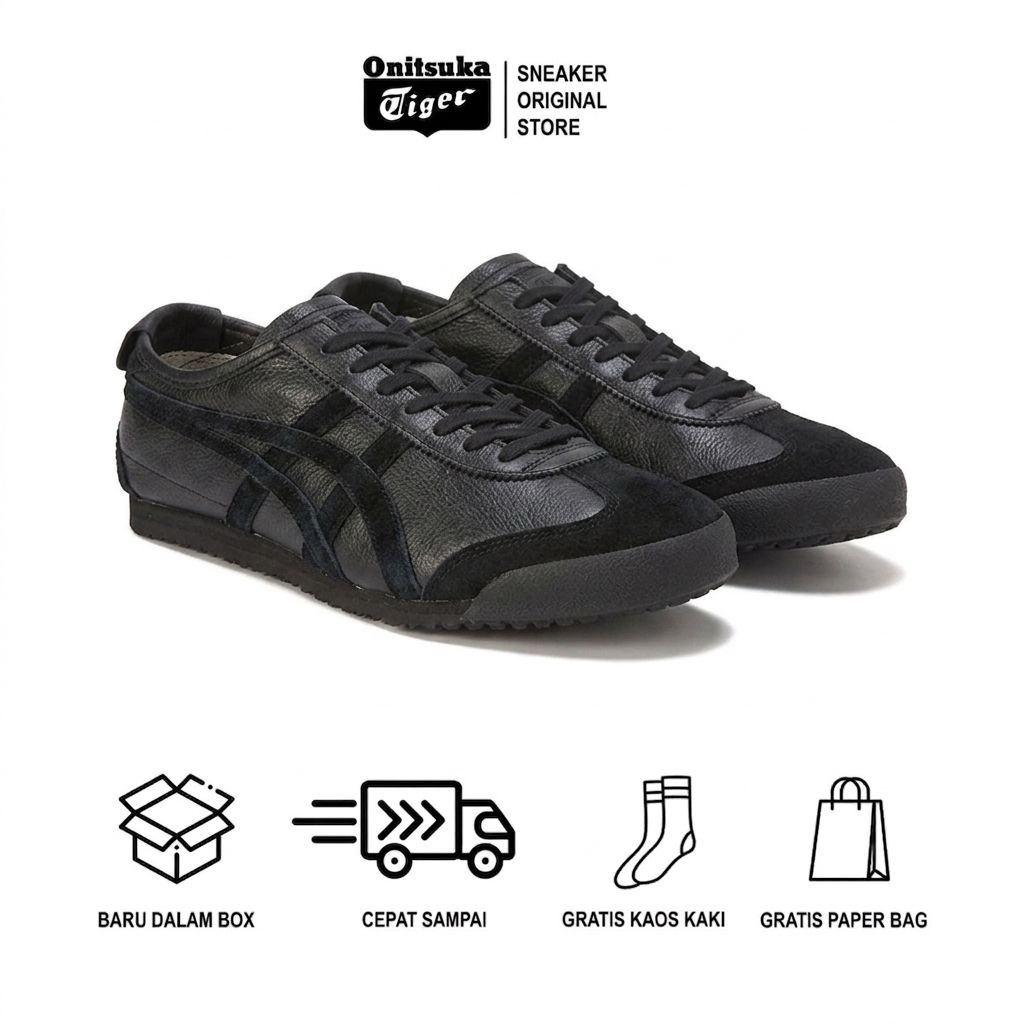 Sepatu Sneakers Onitsuka Tiger Japan Black /Sepatu Unisex Original