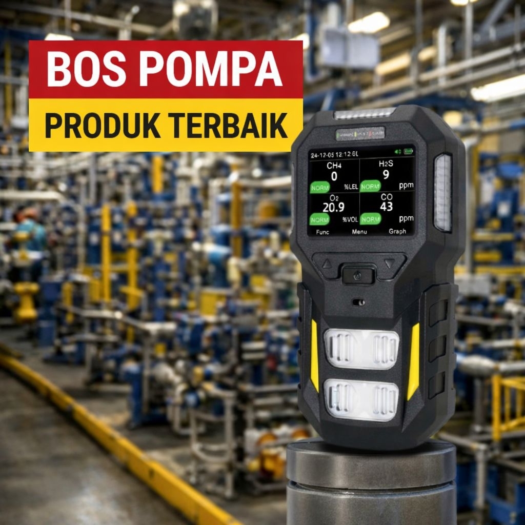 Portable Multi Gas 4in1 Gas Detector Bosean BT-BX402 Multi 4 Alarm Mode (LEL O2 CO H2S)