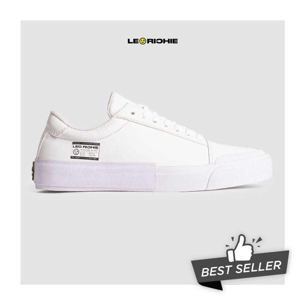 LEO RICHIE - Sepatu Sneakers Pria Wanita Pamungkas Triple White