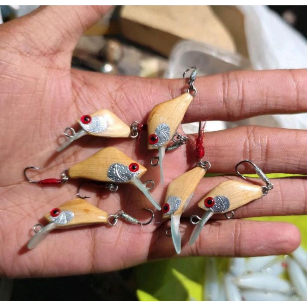 Lure Minow kayu wader lidah panjang 3,5cm