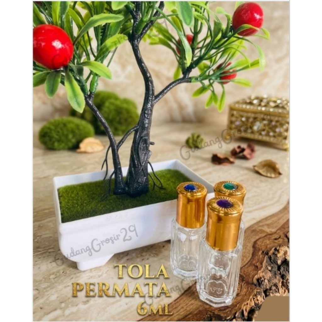 Botol Parfum Roll On Tola 6ml Tutup Emas/Botol Oles/Refill Isi Parfume Arabian