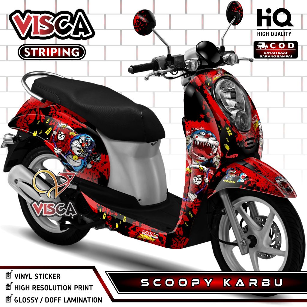 Decal Scoopy Karbu Full Body - Stiker Scoopy Karbu - Dekal Scoopy Karbu Full Body - Striping Scoopy 