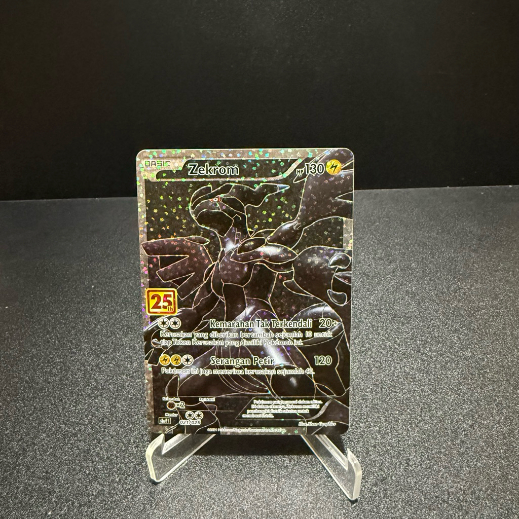 Kartu Pokemon Indonesia Zekrom Promo 25th / 25 th Anniversary Rare Langka Original 100%