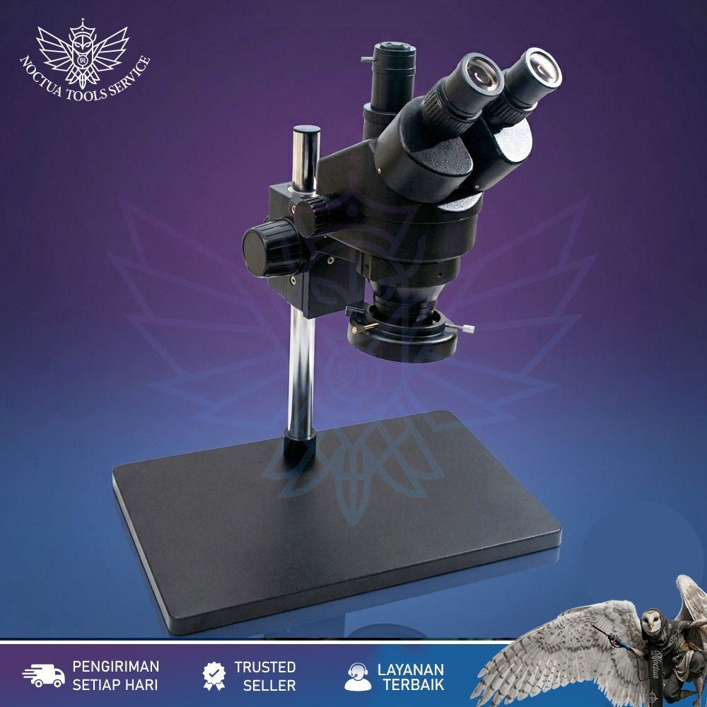 Mikroskop Digital Ways DW TC-X Black Trinoculer Free Lensa Peninggi 0.7X Original High Quality