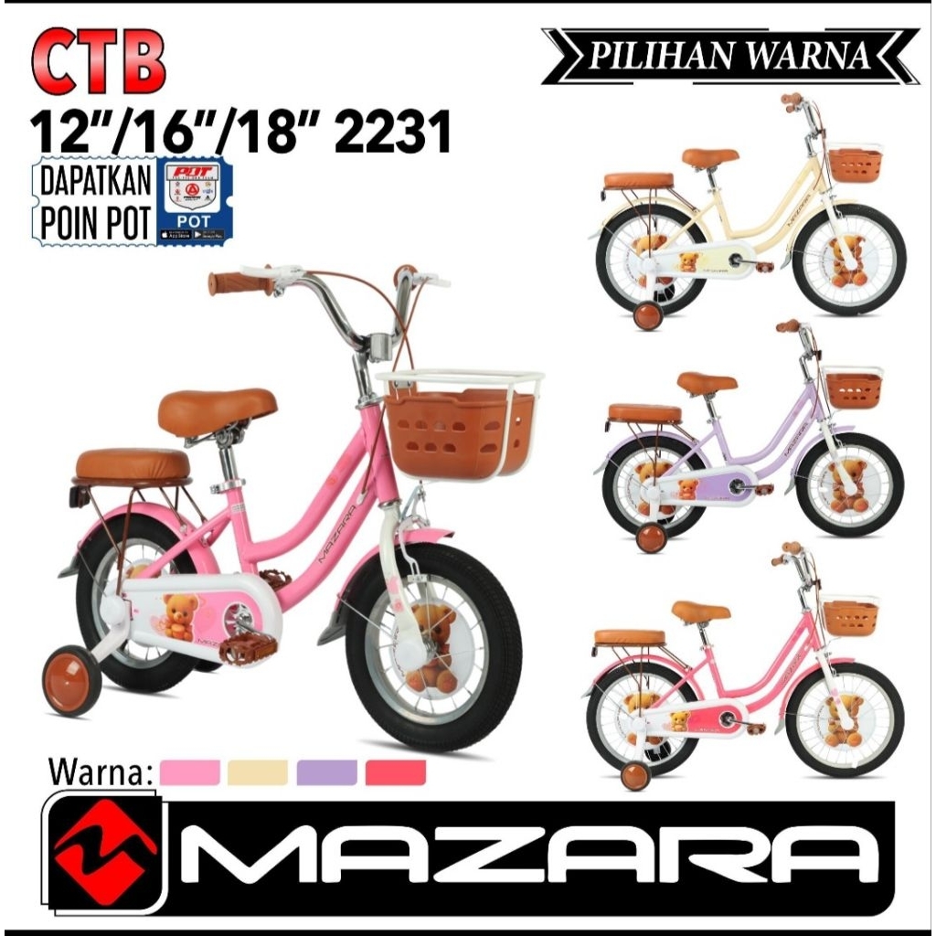 Sepeda anak perempuan centrum dan mazara classic
