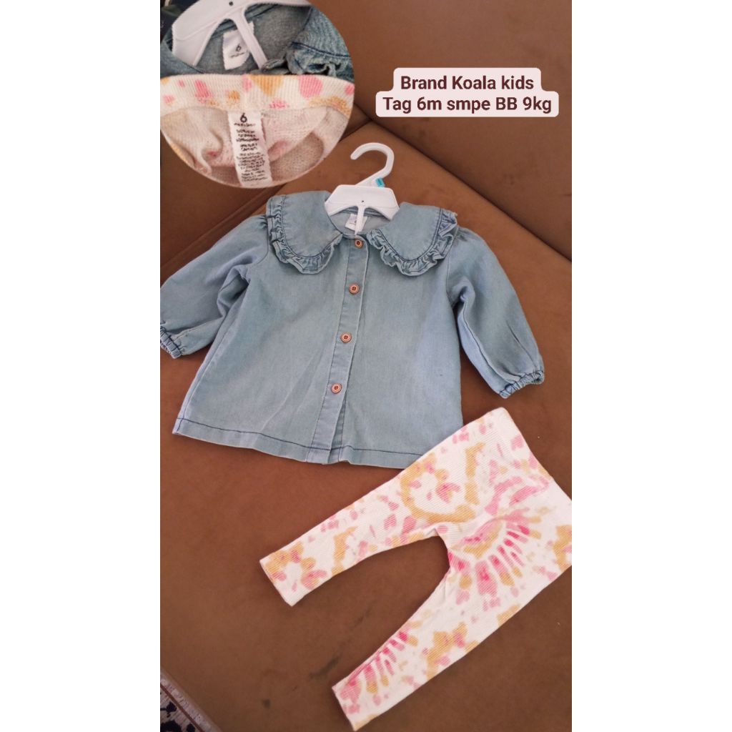 PL SET ATASAN JEANS WASH BRAND LITLE KOALA