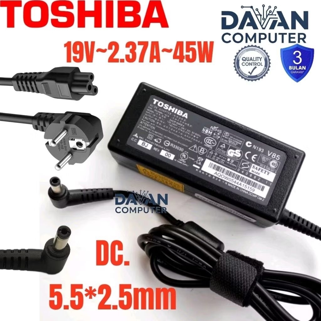Adaptor Charger Toshiba Satellite C645 C655 C855 C850 C875 C675 C655D C855D C875D 650D C55 C55-A5302