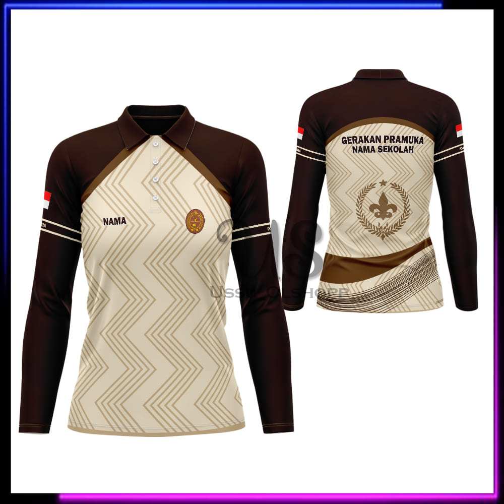 Baju Pramuka Pembina / Baju Seragam Pramuka Wanita / Baju Jersey Pramuka Fullprint