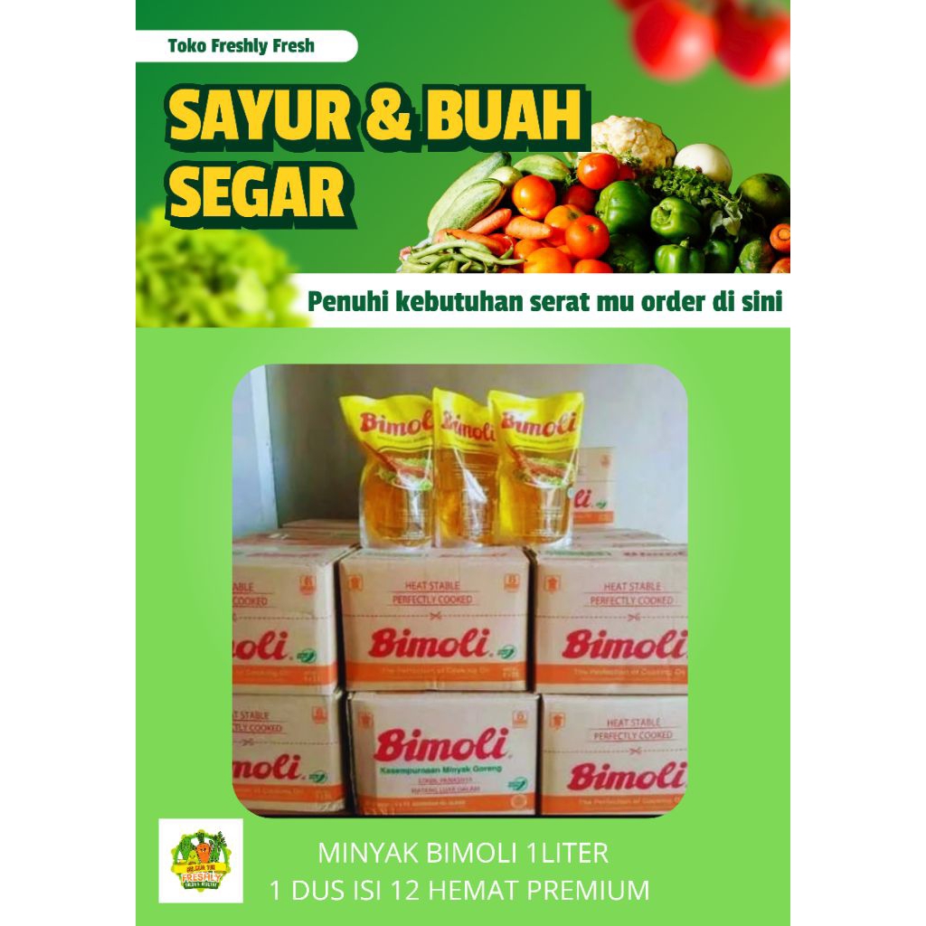 MINYAK BIMOLI 1 DUS ISI 12 UKURAN 1 LITER  PREMIUM
