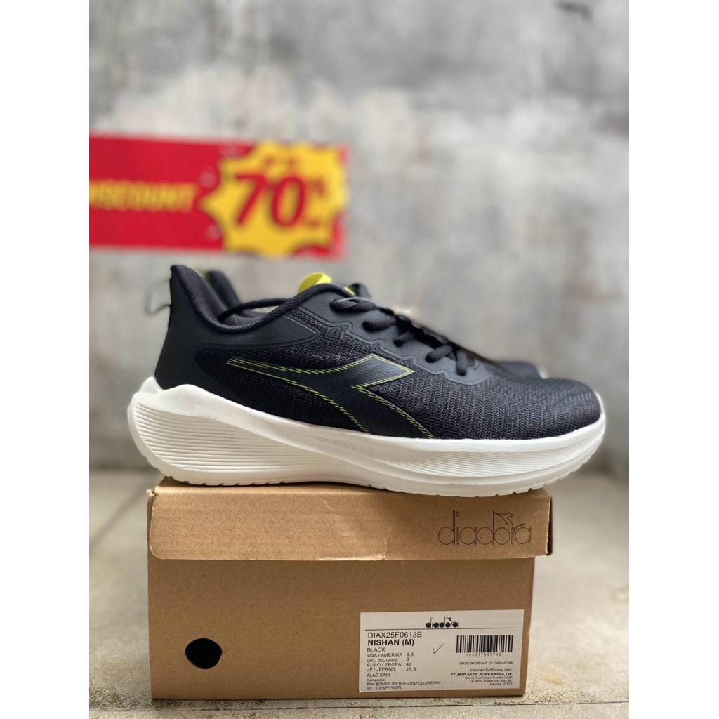 Diadora Nishan Mens Running Black