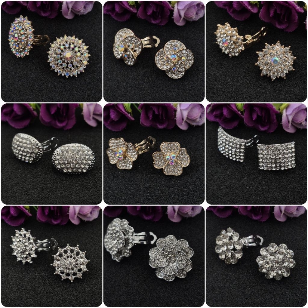 Anting jepit permata | Anting jepit kebaya