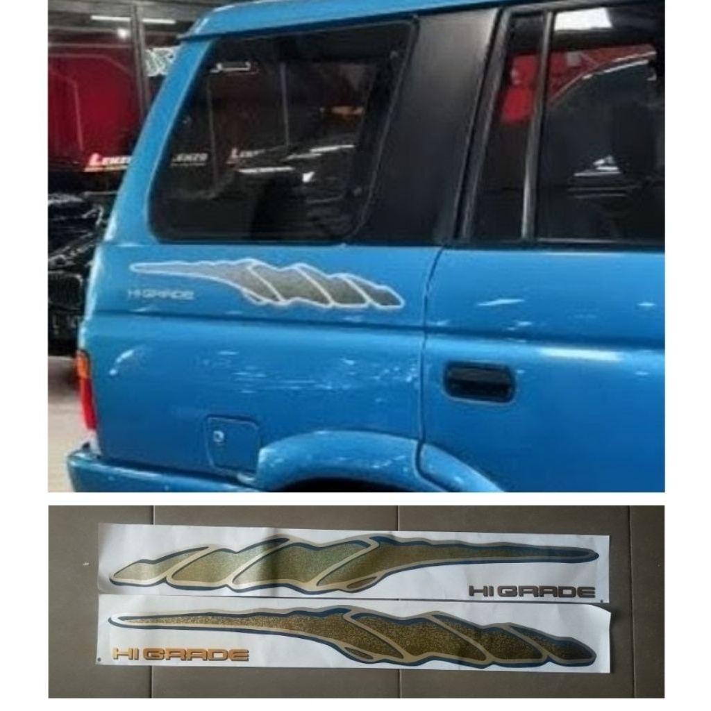 List body stiker Isuzu panther Hi Grade 2.5L tahun 1996 - 2000 / List body Isuzu panther Hi Grade Ne