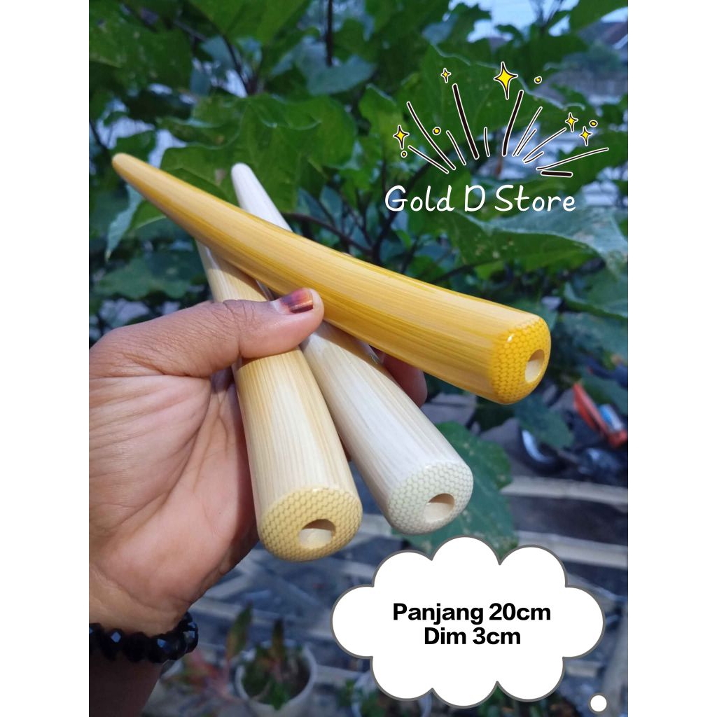 Once pipa cangklong sarigading JUMBO asli serat gading 20cm