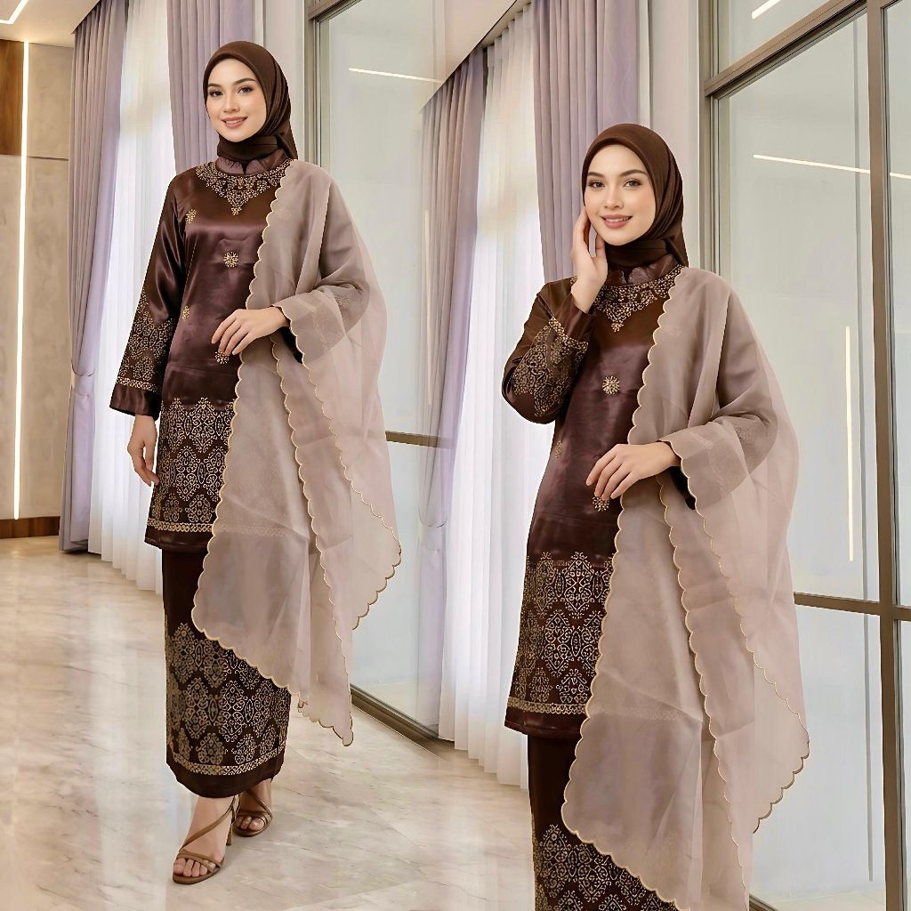 SET SELENDANG ALMEERA//SETELAN ROK+SELENDANG ALMEERA PREMIUM/SET ROK+SELENDANG BORDIR PREMIUM TERBAR