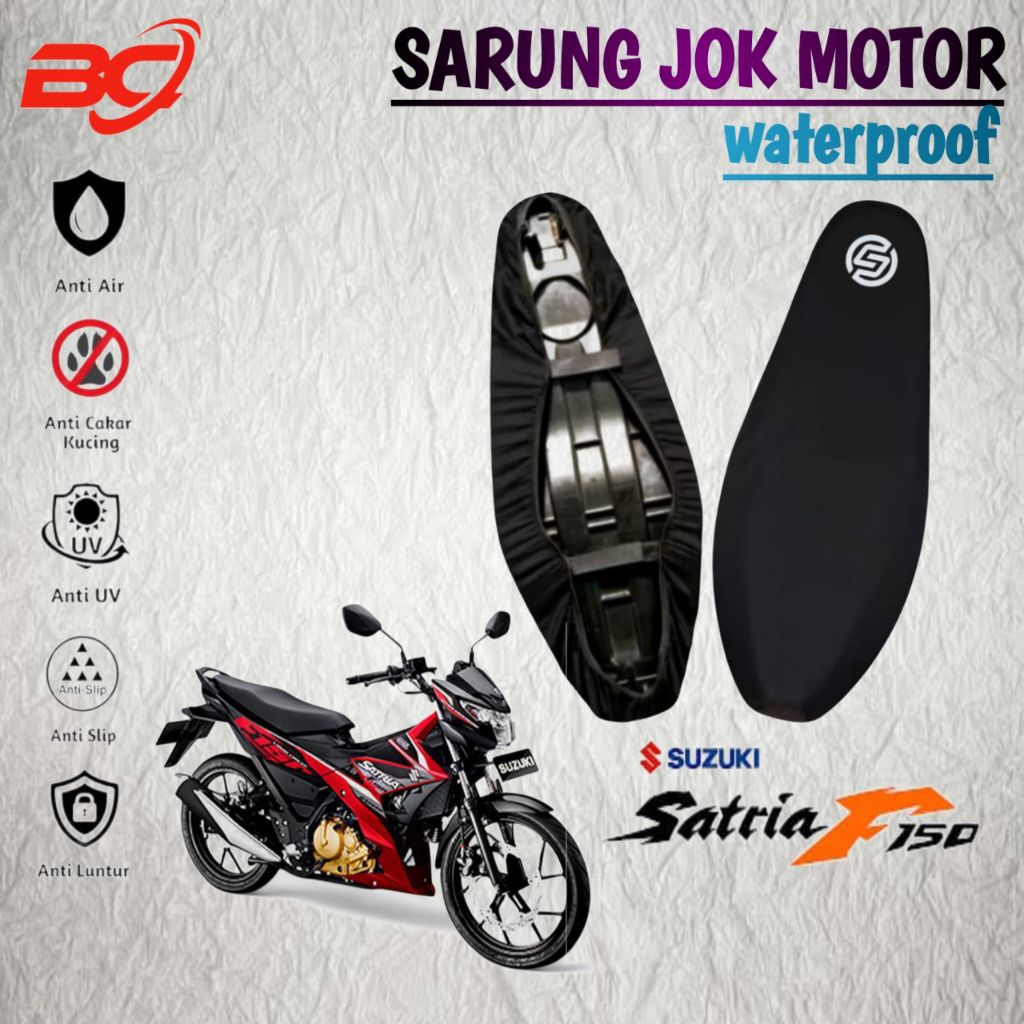 cover jok motor waterproof SUZUKI SATRIA F150, SATRIA FU BARONG,ALL NEW SATRIA F150,sarung jok motor
