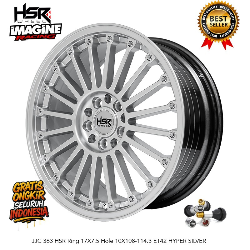 VELG MOBIL HSR JJC R17 COCOK UNTUK PCD 5X108 & 5X114,3 DOUBLE PCD