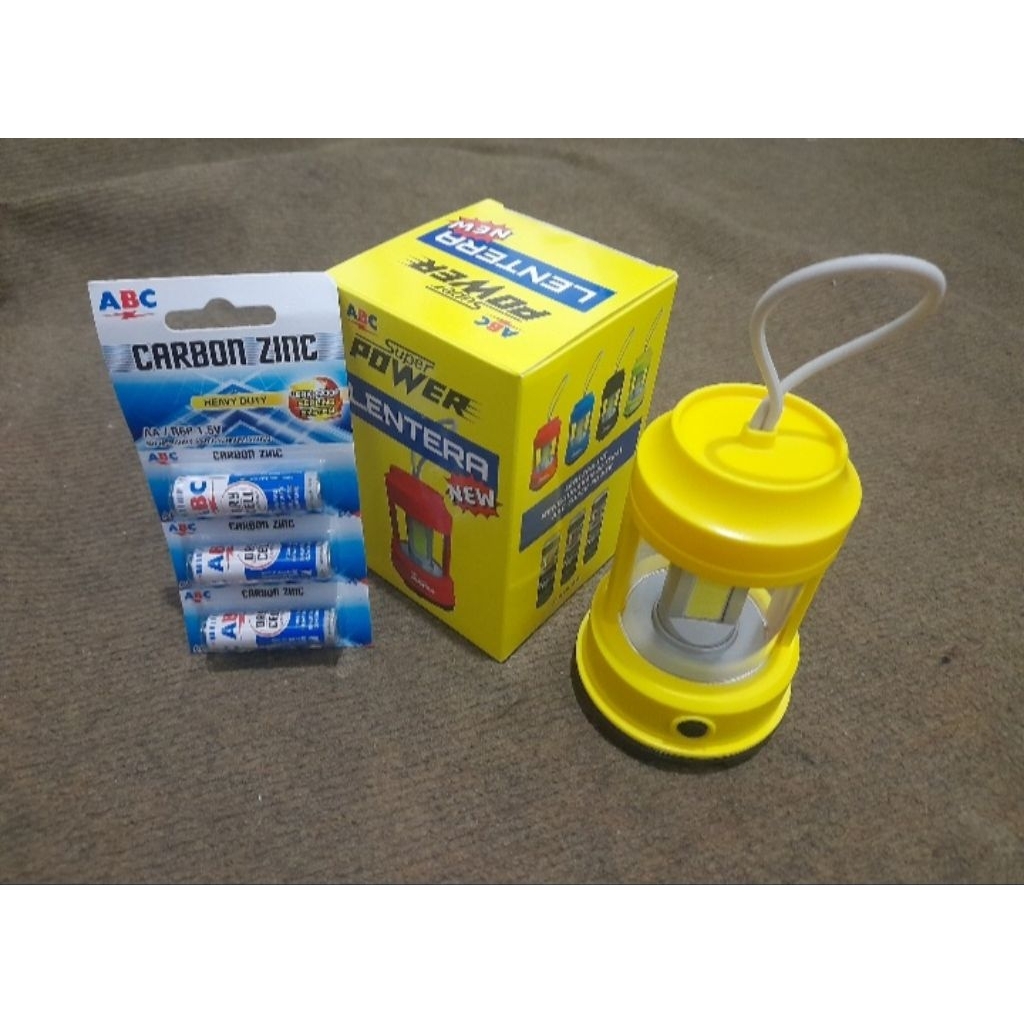 Lampu Camping/Lampu Emergency/Lampu Darurat/Lampu Berkemah [1 pcs] + Baterai ABC AA [3 pcs] tanpa pe