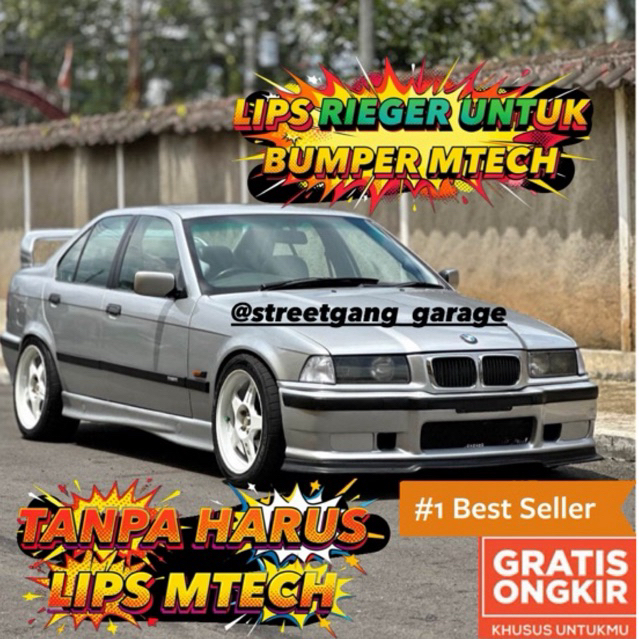 LIPS RIEGER BUMPER MTECH BMW E36 TANPA LIPS MTECH