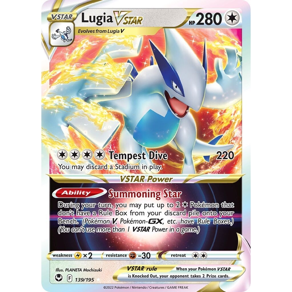 Tcg Pokemon Lugia Vstar silver tempest 2022 Eng