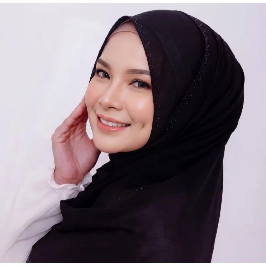 Hijab Pashmina mata payet original model zigzag