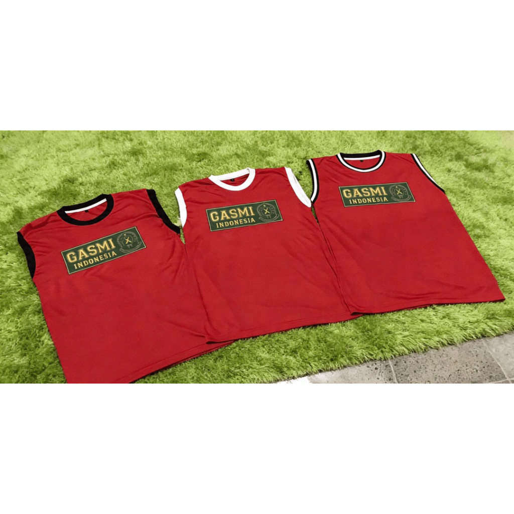 kaos singlet gasmi  bahan terbuat dari PE tebal dan adem