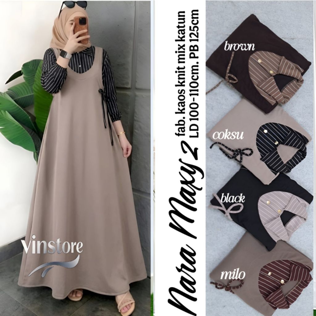 Gamis Vinstore // Nara Maxy Dress Knite Polos