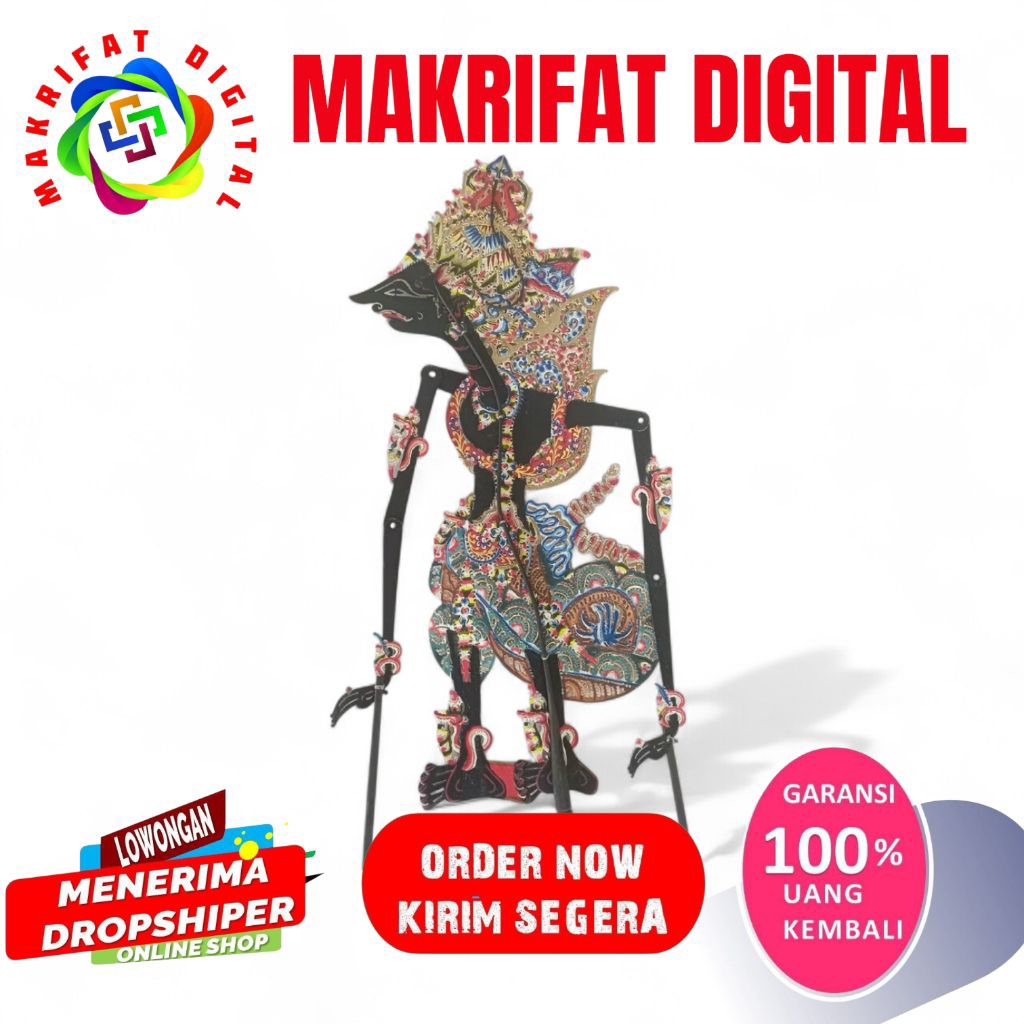 ZACK MART Wayang Kresna Alusan -+ 55 cm Bahan ASLI Kulit Sapi Kualitas Super Pedalangan