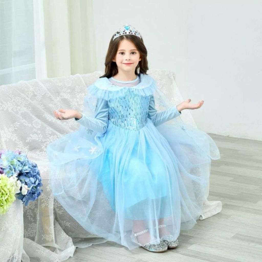Dress anak kostum elsa frozen Preloved