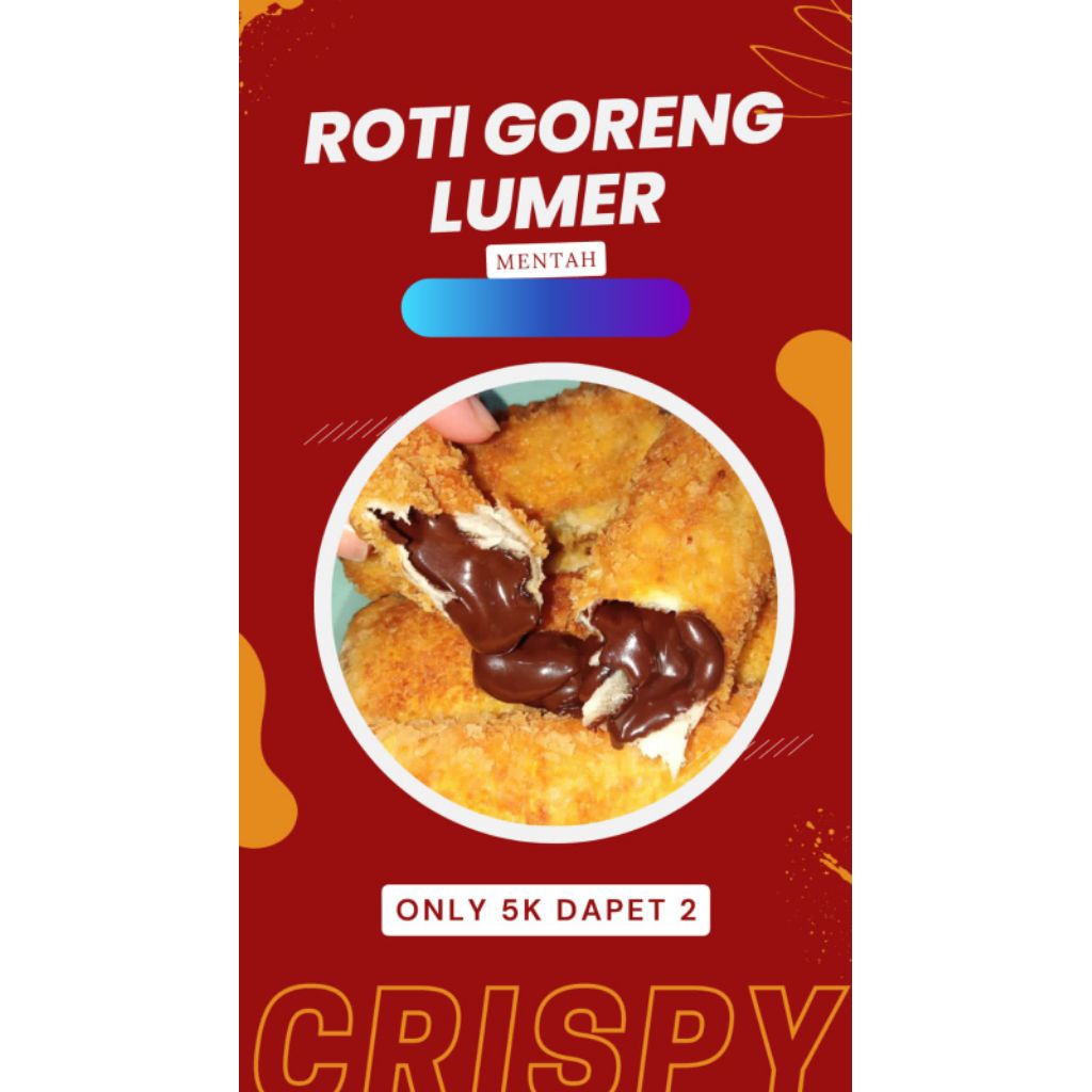 roti goreng coklat lumer (masih mentah)