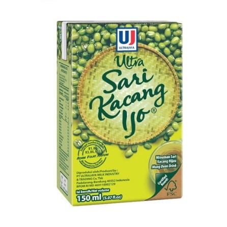 Ultra Sari Kacang Ijo 150 ml | Minuman Sari Kacang Hijau Ultra 150ml