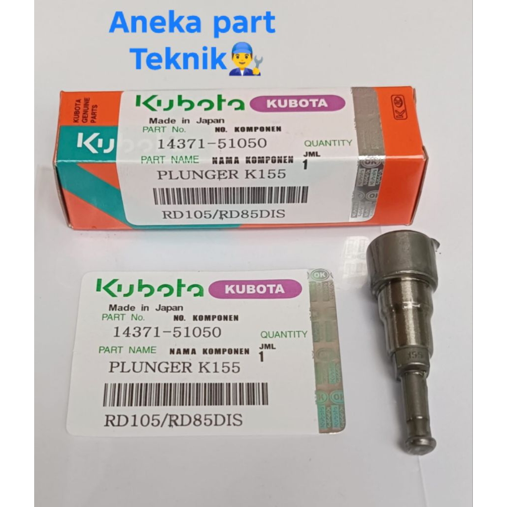 Plunger K155 Kubota RD85 RD105 RD155 Diesel Kubota
