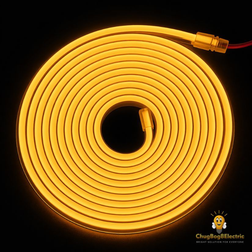 Lampu Led Neon Flex Led Strip Flexible 5 METER DC 12V IP65 Waterproof Harus pakai Adaptor 12V 2a - 3