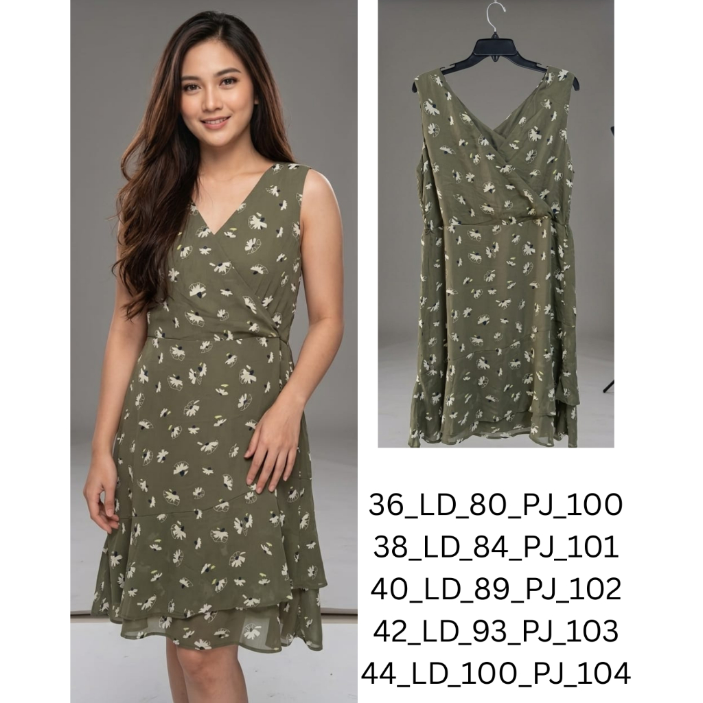 Dress Wanita Kekinian Motif Bunga | Tanpa Lengan V Neck Fit Body | Mini Dress V-Neck Tanpa Lengan