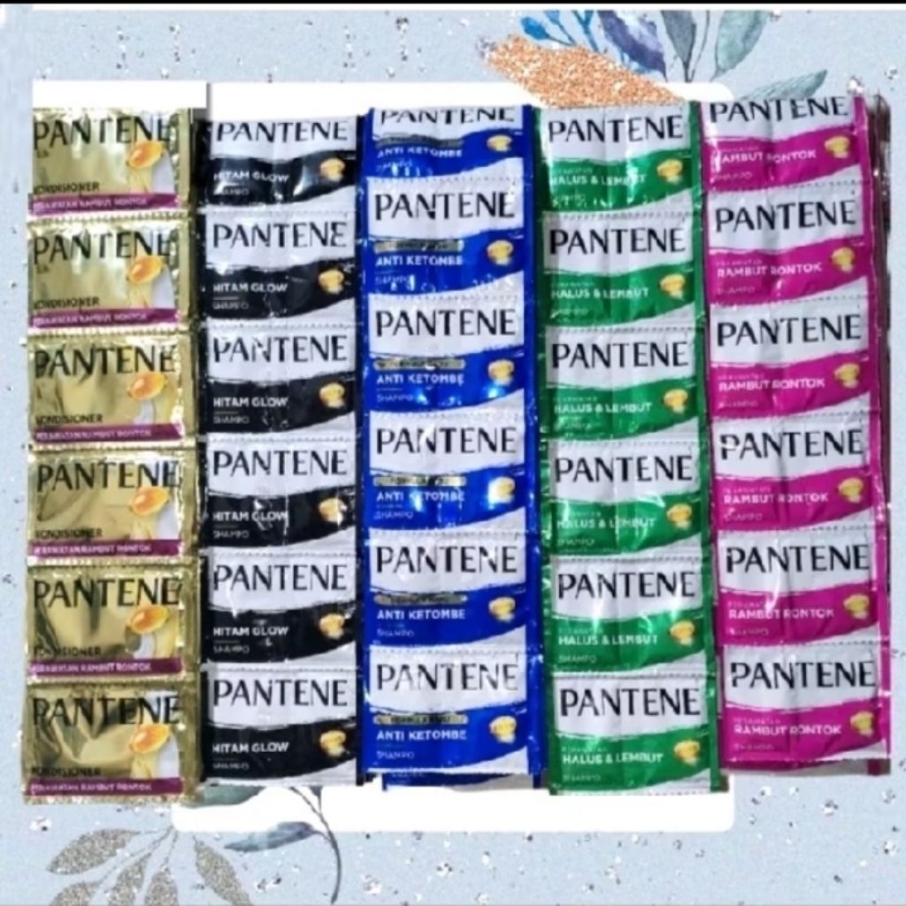 Shampo Sachet Pantene 1 Renceng 24 Pcs - Anti Ketombe, Rambut Hitam & Panjang, Lembut & Halus