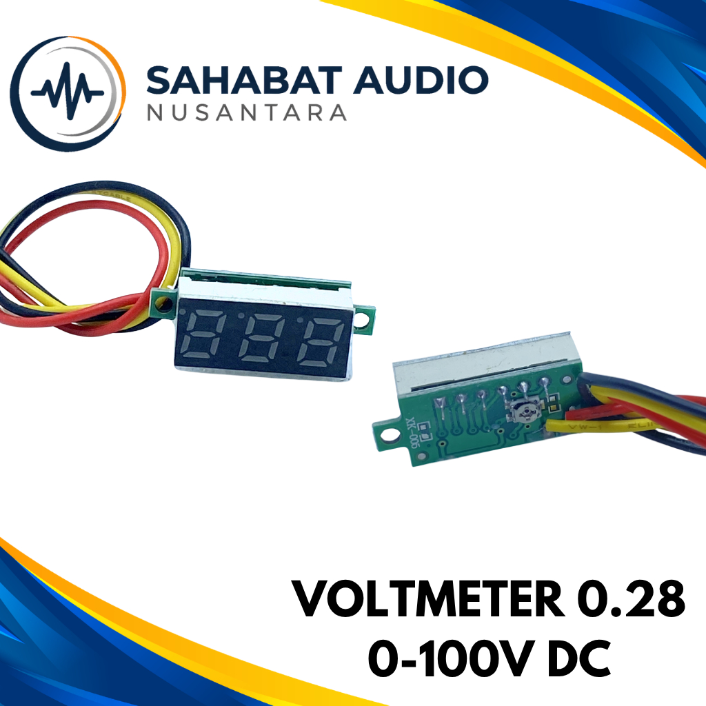 Voltmeter 0.28" 0-100V DC Digital 3 Kabel 0.28 Inch 3 Kabel