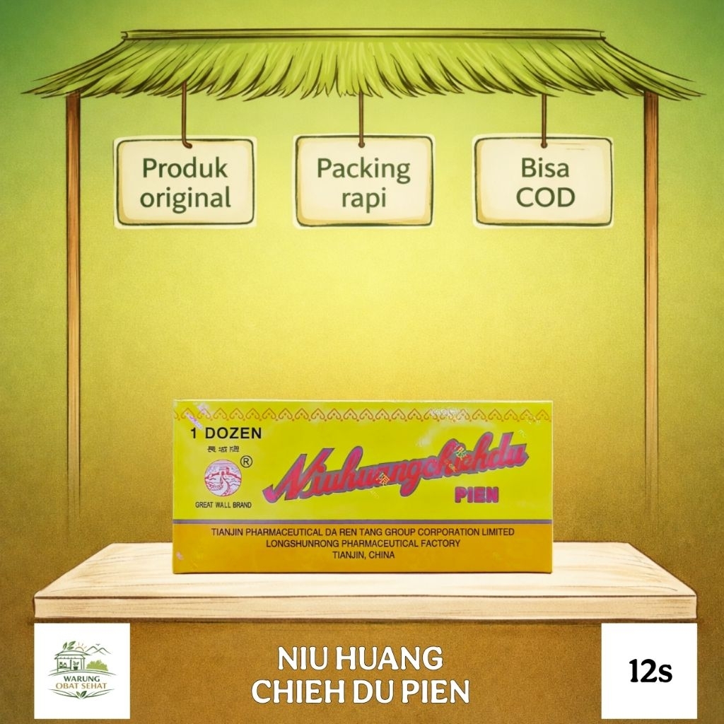 Niuhuangchiehdu Pien Isi 12 Botol Obat Herbal China Untuk Panas Dalam Sakit Tenggorokan Sakit Gigi S