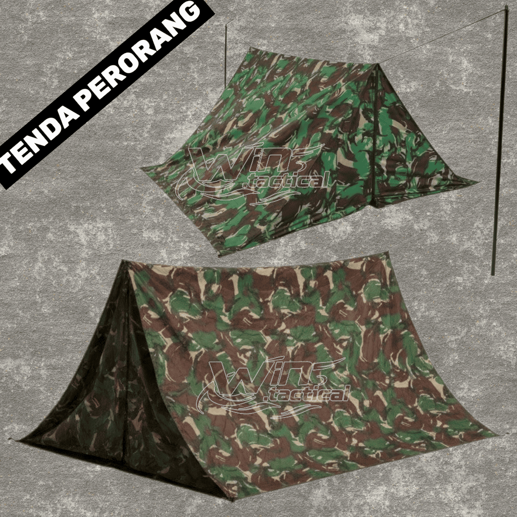 tenda perorangan tenda tni tenda army tenda siswa tenda outdoor loreng hijau Malvinas